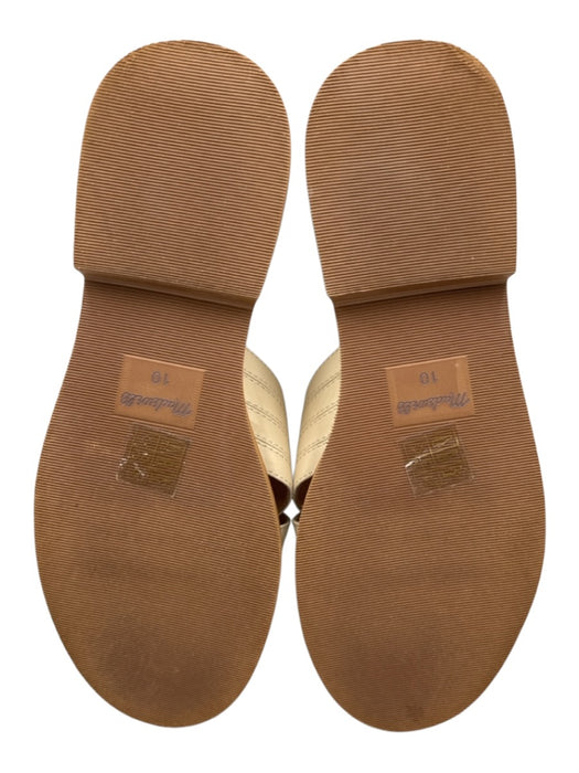 Madewell Shoe Size 10 Cream White Leather Upper open toe Criss Cross Sandals Cream White / 10
