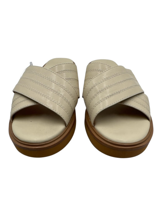 Madewell Shoe Size 10 Cream White Leather Upper open toe Criss Cross Sandals Cream White / 10