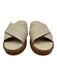 Madewell Shoe Size 10 Cream White Leather Upper open toe Criss Cross Sandals Cream White / 10