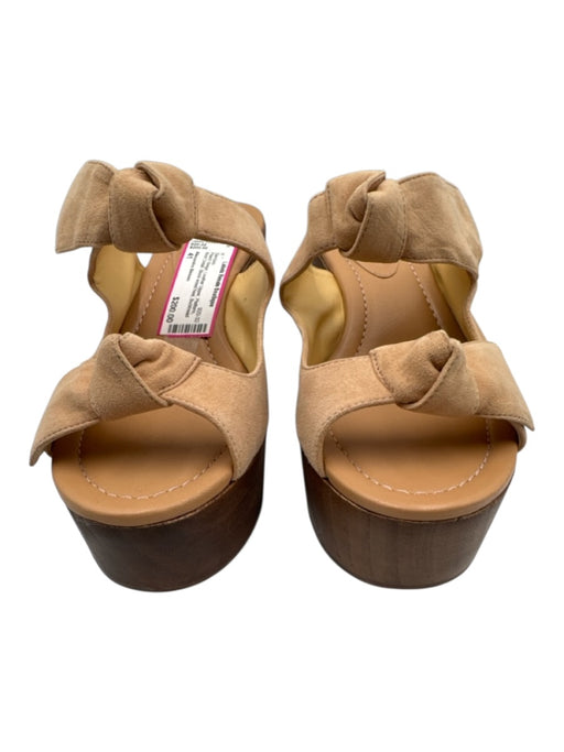 Alexandre Birman Shoe Size 41 Peach Beige Leather Upper Platform Sandals Peach Beige / 41