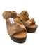 Alexandre Birman Shoe Size 41 Peach Beige Leather Upper Platform Sandals Peach Beige / 41