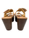 Alexandre Birman Shoe Size 41 Peach Beige Leather Upper Platform Sandals Peach Beige / 41