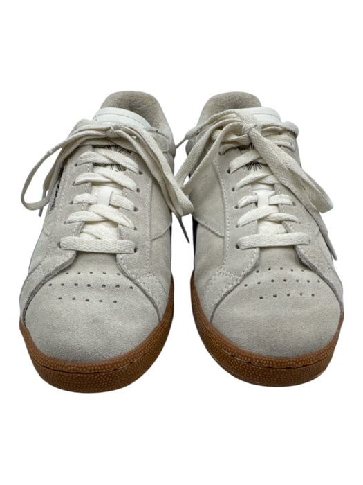 Reebok Shoe Size 10 Gray, Navy, Brown Leather Upper Round Toe Striped Sneakers Gray, Navy, Brown / 10