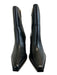 Larroude Shoe Size 10 Black Leather Upper Side Zip Western Stacked Heel Boots Black / 10