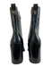 Larroude Shoe Size 10 Black Leather Upper Side Zip Western Stacked Heel Boots Black / 10