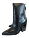 Larroude Shoe Size 10 Black Leather Upper Side Zip Western Stacked Heel Boots Black / 10
