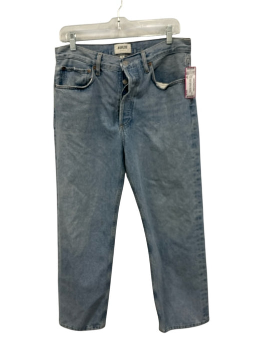 Agolde Size 28 Light Wash Cotton Denim High Rise Distressed Pockets Jeans Light Wash / 28
