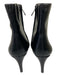 Sam Edelman Shoe Size 7.5 Black Leather Pointed Toe Inner Side Zip Booties Black / 7.5