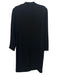 Valentino Miss V Size 10/44 Black Wool Blend Crepe Gold Button Detail Dress Black / 10/44