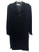 Valentino Miss V Size 10/44 Black Wool Blend Crepe Gold Button Detail Dress Black / 10/44