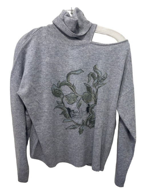 Skull Cashmere Size XS gray & green Cashmere Turtle Neck Long Sleeve Sweater gray & green / XS