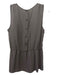 Theory Size S Gray Silk Round Neck Sleeveless Peplum Button Back Top Gray / S