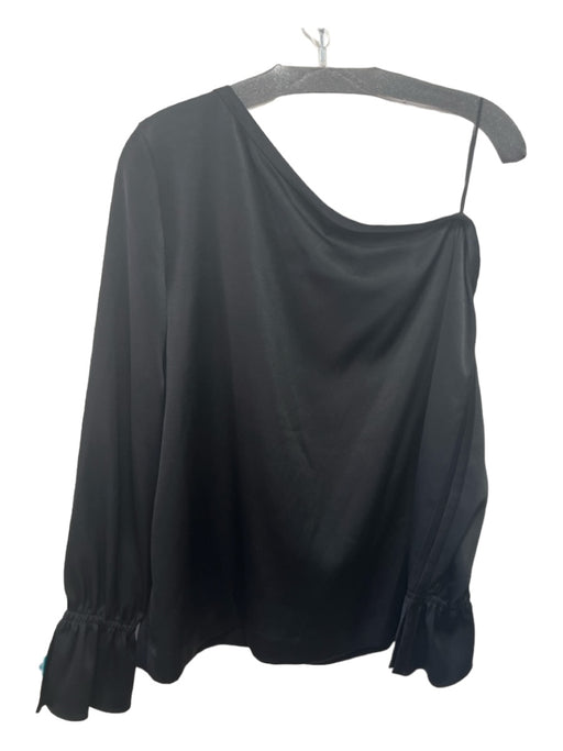 Ramy Brook Size XS Black Triacetate Long Sleeve Off the Shoulder Top Black / XS