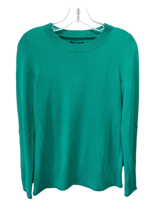 Aqua Size S Jade Green Cahsmere Crew Neck Long Sleeve Sweater Jade Green / S