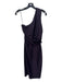 Reiss Size 2 Purple Viscose One Shoulder Side Zip Midi Criss Cross Dress Purple / 2