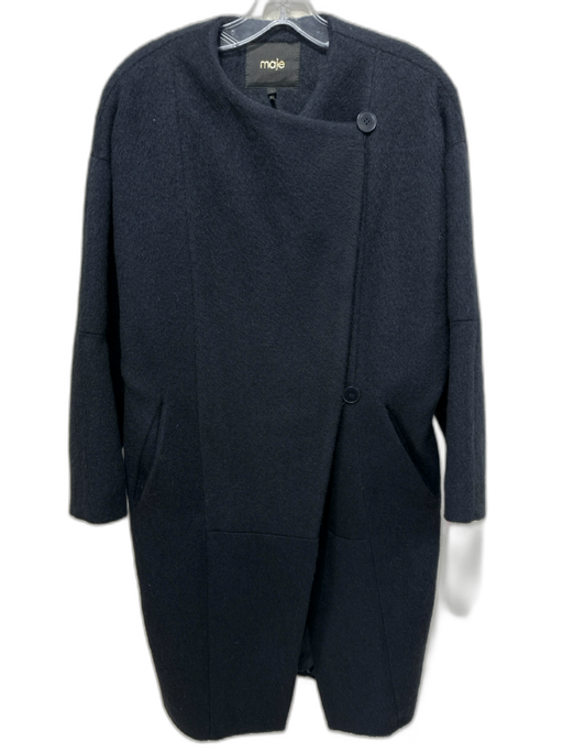 Maje Size 1/S Midnight blue Wool & Mohair Buttons Double Breasted Coat Midnight blue / 1/S