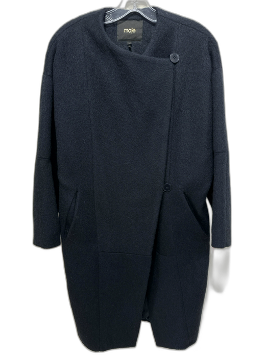 Maje Size 1/S Midnight blue Wool & Mohair Buttons Double Breasted Coat Midnight blue / 1/S
