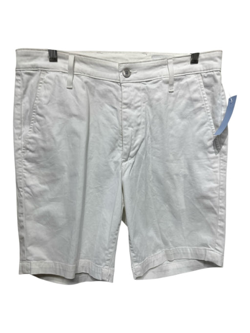 AG Size 32 White Cotton Solid Khakis Men's Shorts White / 32