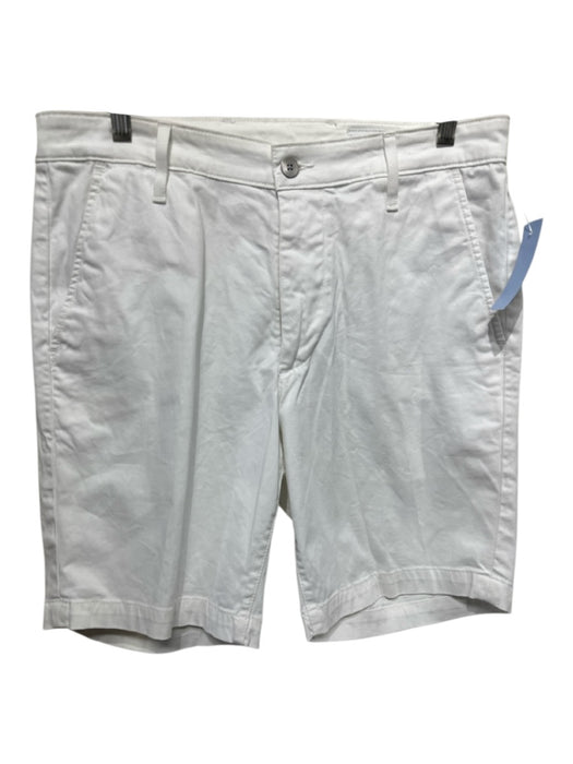AG Size 32 White Cotton Solid Khakis Men's Shorts White / 32