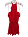 Parker Size XS Red Silk Sleeveless Smocked Waist Ruffle Accent Dress Red / XS