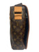 Louis Vuitton Brown Print Coated Canvas Leather Accent Monogram Messenger Bag Brown Print