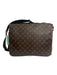 Louis Vuitton Brown Print Coated Canvas Leather Accent Monogram Messenger Bag Brown Print