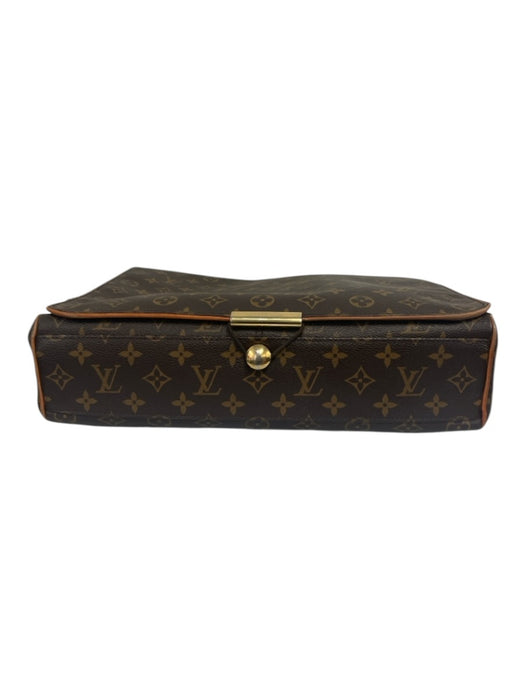 Louis Vuitton Brown Print Coated Canvas Leather Accent Monogram Messenger Bag Brown Print