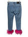 Milly Size 27 Light Wash Cotton Blend Denim Feather Accents Skinny Jeans Light Wash / 27