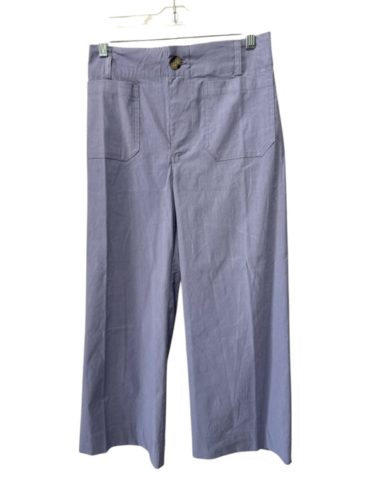 Maeve Size 27P Lavender Cotton Blend Flare Hem Cropped Pants Lavender / 27P