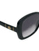 Gucci Black Acetate Gold hardware Logo Gradient Rectangle Sunglasses Black