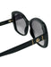 Gucci Black Acetate Gold hardware Logo Gradient Rectangle Sunglasses Black