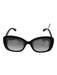 Gucci Black Acetate Gold hardware Logo Gradient Rectangle Sunglasses Black