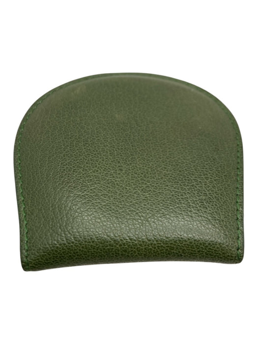 Gucci Green Leather Gold hardware Snap Closure coin purse Other Green