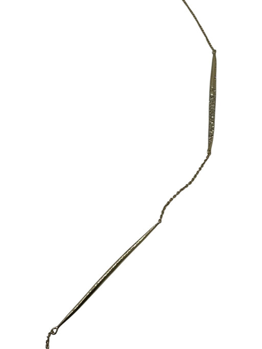 Alexis Bittar Gold Chain Bar Rhinestones Necklace Gold
