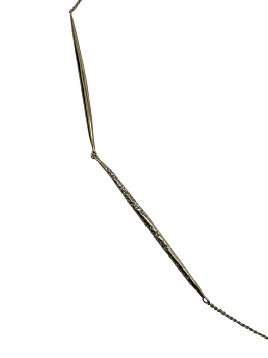 Alexis Bittar Gold Chain Bar Rhinestones Necklace Gold