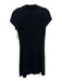 Theory Size 2 Black Acetate Blend Cap Sleeve Collared V Neck Paneled Dress Black / 2