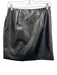 Joie Size 2 Black PU Leather Shine Detail Crinkle Gathered Pleats Mini Skirt Black / 2