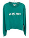Spiritual Gangster Size Small Teal Green & Blue Cotton Blend Graphic Sweater Teal Green & Blue / Small