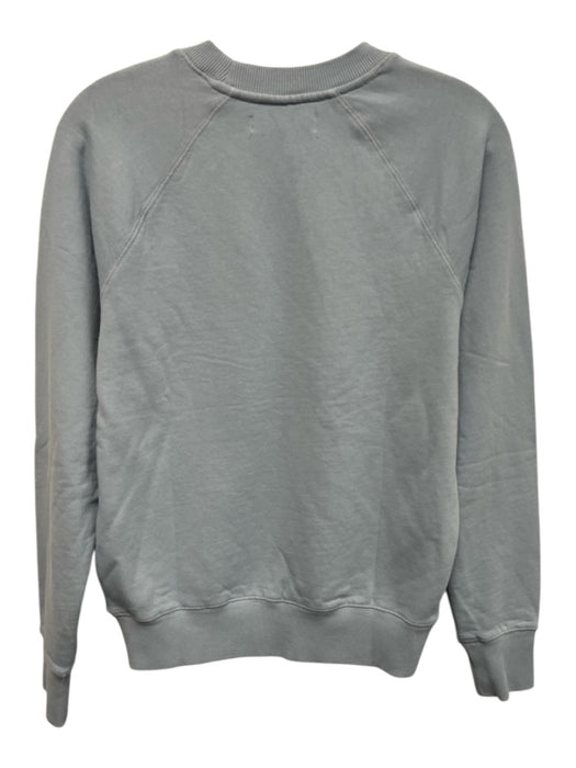 Spiritual Gangster Size XS Dusty Blue & White Cotton Blend Graphic Sweater Dusty Blue & White / XS
