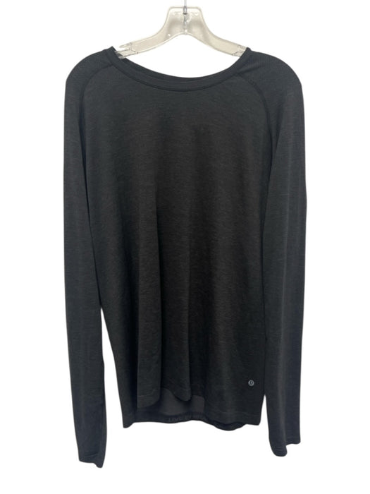 Lululemon Size XL Gray Nylon Blend Solid Athleisure Men's Long Sleeve Shirt Gray / XL