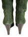 Tory Burch Shoe Size 7.5 Green Leather Suede Round Toe Knee High Side Zip Boots Green / 7.5