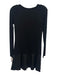 Bailey 44 Size XS Black Rayon Blend Long Sleeve Mixed Fabric Faux Leather Dress Black / XS