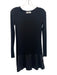 Bailey 44 Size XS Black Rayon Blend Long Sleeve Mixed Fabric Faux Leather Dress Black / XS