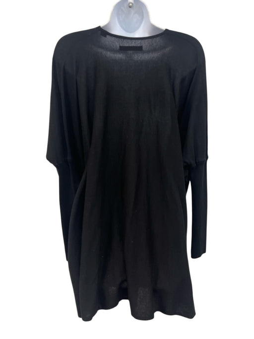ALLSAINTS Size XS Black Cotton Long Sleeve Criss Cross Twist Top Black / XS