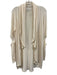 LNA Size XS Cream Tencel Blend Long Sleeve Cold Shoulder Open Front Sweater Cream / XS
