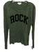 Zadig & Voltaire Size Small Green & Black Cotton Blend Long Sleeve Heathered Top Green & Black / Small