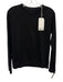 Zadig & Voltaire Size Small Black & Silver Wool Long Sleeve Skull Rhinestone Top Black & Silver / Small