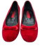 Marc Jacobs Shoe Size 8 Red Leather Velvet Round Toe Bow Low Heel Flats Red / 8