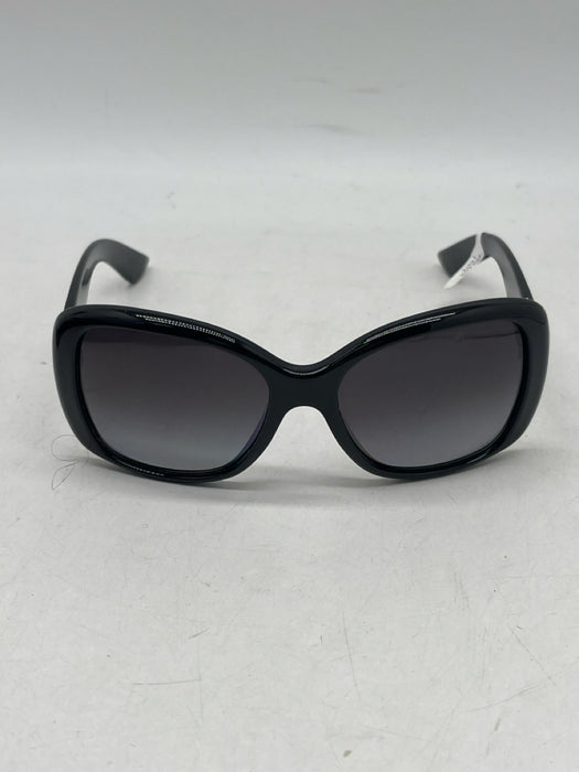 Prada Black & Silver Acetate Polarized Gradient Sunglasses