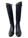 Reiss Shoe Size 38 Black Nylon & Leather Almond Toe Inner Side Zip Boots Black / 38